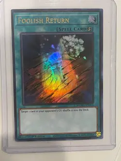 Foolish Return MAMA-EN084 Yu-Gi-Oh! TCG Ultra Rare 1st Edition FOIL - Image 1