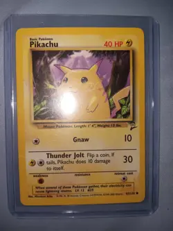ORIGINAL Base Set   Rare Yellow Cheek Pikachu Card 58/102 NM Condition Pokemon - Image 1