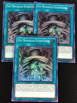 YUGIOH THE MONARCHS STORMFORTH DASA-EN044 1ST SUPER X3 (NM) - Image 2