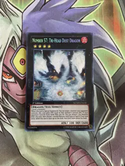 NUMH-EN030 Number 56: Tri-Head Dust Dragon Secret 1st Edition NM Yugioh Card - Image 3
