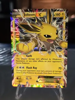 Pokemon TCG Jolteon EX 28a/83 Generations Alt Art 2017 Holo Rare Card - Image 1
