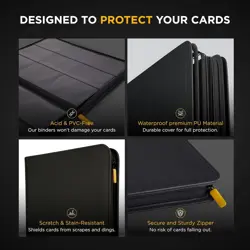 Card Binder 9 Pocket Zipper for Trading Cards TCG Collectible Card Storage - Image 6