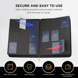 Card Binder 9 Pocket Zipper for Trading Cards TCG Collectible Card Storage - Image 7