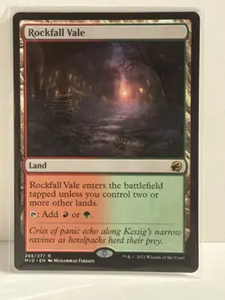 MTG - Rockfall Vale 266 Innistrad Midnight Hunt Foil Rare Near Mint - Image 1