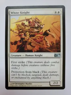 MTG Magic The Gathering Card White Knight Creature Human Knight White M11 - Image 1