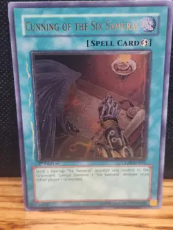 CUNNING OF THE SIX SAMURAI * 1ST EDITION ULTIMATE RARE (MP) GLAS-EN061 YUGIOH! - Image 1