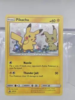 PokÃ©mon 2019 Pikachu SM162 Sun & Moon Black Star Promo Holo Card TCG - Image 1