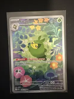 Pokemon TCG Swadloon 088/086 2025 White Flare Illustration Rare Card - NM - Image 1