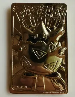 Vintage 1999 Burger King Pokemon 23K Gold Plated Togepi Trading Card - Image 1