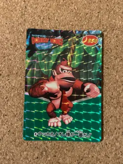 Donkey Kong carddass 90s Foil Holo anime card - Image 1