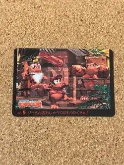 Donkey Kong carddass 90s Foil Holo anime card - Image 1