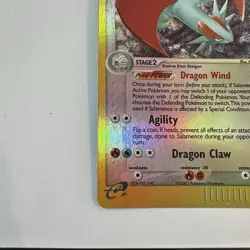 2003 Pokemon SALAMENCE Ex Dragon REVERSE HOLO Foil Rare Card 10/97 e-Reader NM - Image 5