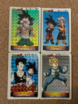 Dragon Ball carddass 90s Foil Holo anime card 4set - Image 1