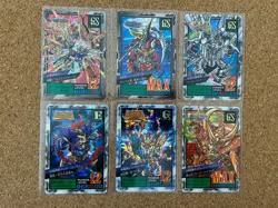 Gundam carddass 90s Foil Holo anime card 6set - Image 2