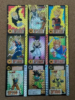 Dragon Ball carddass 90s Foil Holo anime card 9set - Image 1