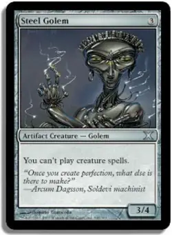 Steel Golem - Medium Play MTG 10th Edition - Image 1