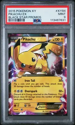 2015 POKEMON XY BLACK STAR PROMOS PIKACHU EX #XY84 PSA 9 MINT #113467631 - Image 1