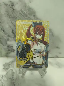 Erza Scarlet Armor Wizard Fairy Tail Anime Waifu Card SP Signed Signature - Image 1