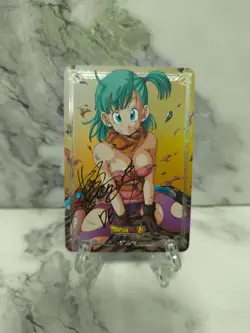 Bulma Dragon Ball Super Anime Waifu Card SP Signed Signature - Image 1
