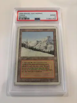 MtG Taiga Revised Edition- Magic the Gathering PSA graded as Good - Image 1
