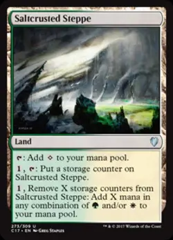 Saltcrusted Steppe - Light Play MTG Commander 2017 - Image 1