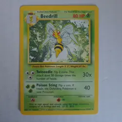 Beedrill 17/102 Pokemon Base Set (4th Print) Rare Trading Card WOTC 1999-2000 - Image 1