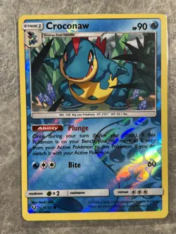 Croconaw 19/73 Pokemon TCG Shining Legends 2017 Reverse Holo (Near Mint) - Image 1