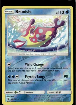 Pokemon Bruxish 48/149 Sun Moon Base Set Reverse Holo Rare 2 Card Lot - Image 1