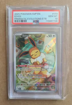 2025 POKEMON SVP EN-SV BLACK STAR PROMO #173 EEVEE PSA 10 - Image 1