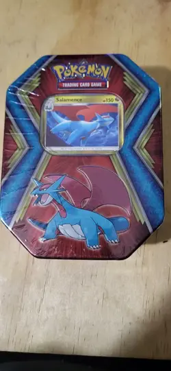 Salamence Tin-Pokemon Trading Card Game-3 Packs-Brand New - Image 1