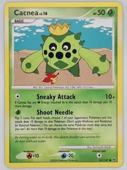 Cacnea - 67/127 - Platinum - Common - Pokemon Card - NM - Image 1
