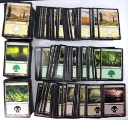 MTG Magic the Gathering 625 Card Lot Basic Lands Plains Forest Swamp Mixed E7 - Image 1