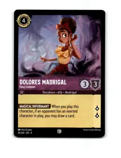 Disney Lorcana Dolores Madrigal Trading Card 41/204 - Image 1