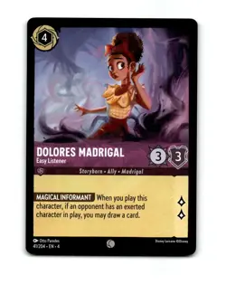Disney Lorcana Dolores Madrigal Trading Card 41/204 - Image 1