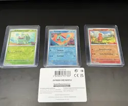 Pokémon Scarlet and Violet 151 Promo Cards Charmander, Bulbasaur, Squirtle - Image 1