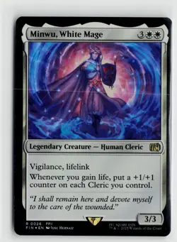 MTG Final Fantasy Minwu, White Mage x1 NM Foil - Image 1
