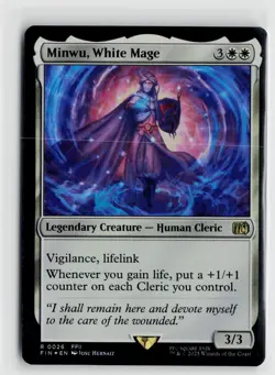 MTG Final Fantasy Minwu, White Mage x1 NM Foil - Image 3