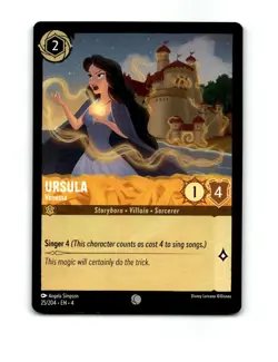 Disney Lorcana Ursula Trading Card 25/204 - Image 1
