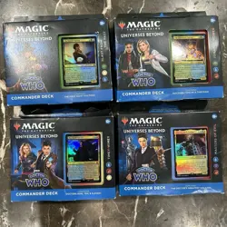 Set of 4 - 1 of Each - Doctor Who Commander Decks MTG - Image 1