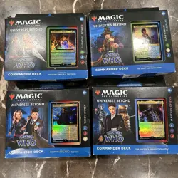 Set of 4 - 1 of Each - Doctor Who Commander Decks MTG - Image 1