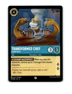 Disney Lorcana Transformed Chef Trading Card 157/204 - Image 1