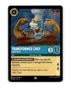 Disney Lorcana Transformed Chef Trading Card 157/204 - Image 1