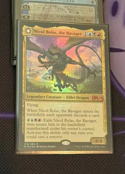 Foil Nicol Bolas, the Ravager NM+ Core Set 2019 (M19) - Image 10