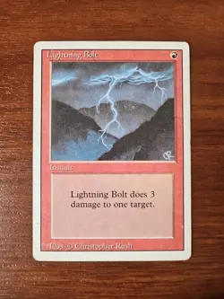 MTG Revised Edition - LIGHTNING BOLT Regular Common - Image 3