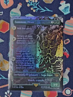 Summon: Titan (Borderless) #373 FOIL - Final Fantasy (FIN) Magic the Gathering - Image 2