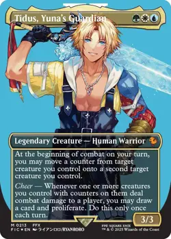 Tidus, Yuna's Guardian (Borderless) (Surge Foil) Commander: Final Fantasy Foil - Image 1