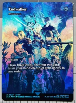 Endwalker / Brainstorm - Borderless Showcase * FOIL* Final Fantasy MTG 0028 - Image 2