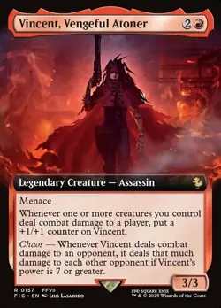 x1 Vincent, Vengeful Atoner - Extended Art R MTG Commander: Final Fantasy M/NM, - Image 1