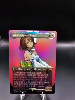 Yuna, Hope of Spira (Borderless) Final Fantasy Foil - Image 2