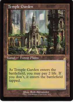 2024 Magic: The Gathering Ravnica Remastered Temple Garden #414 LP - Image 3